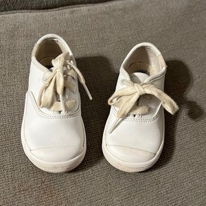 White leather Toddler Keds size 6